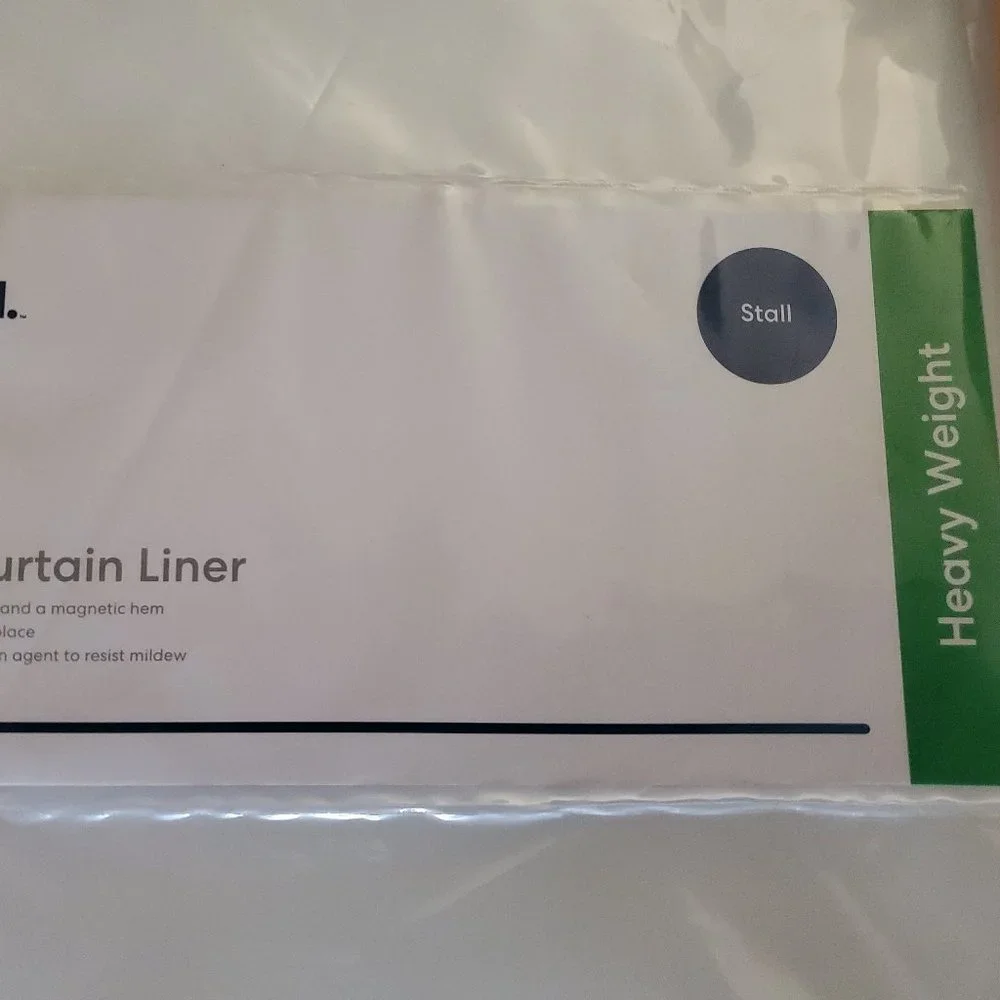 Simply Essential Stall Heavy Weight PEVA Shower Curtain Liner Clear 54